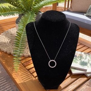 Zales Jewelry Circle White Sapphire necklace